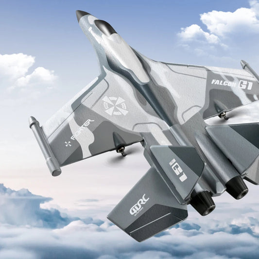 G1 Drone Glider Beginner Profesional 3 Channel RC Aircraft Remote Control Hand Throwing Plane Foam Electric Outdoor Airplane Grey
