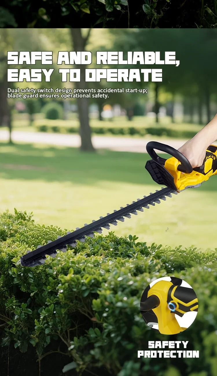 VIVSSO Cordless Electric Hedge Trimmer Lawn Mower Household Shrub Weeding Pruning Mower Garden Tools For Dewalt 20v Battery Pins