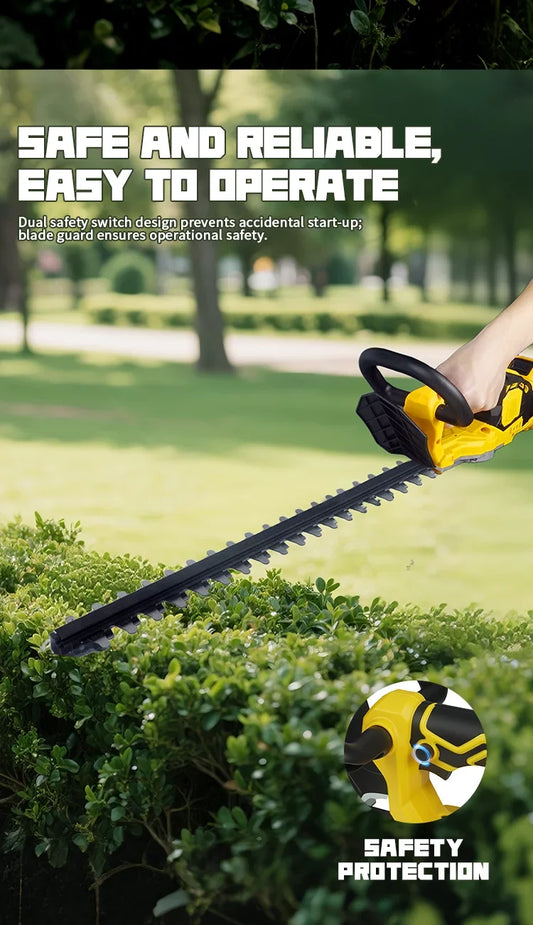 VIVSSO Cordless Electric Hedge Trimmer Lawn Mower Household Shrub Weeding Pruning Mower Garden Tools For Dewalt 20v Battery Pins