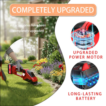 XYSD 2-in-1 Cordless Hedge Trimmer, with Battery , Cordless Grass Shear & Shrubbery Trimmer for Gardens, Yards and lawns