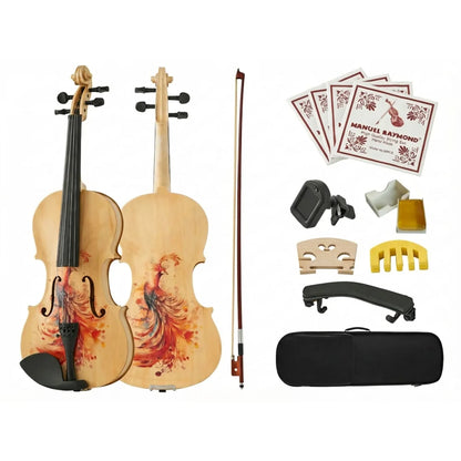 Professional 4/4 Full-Size Violin - Premium Sound, Durable Lightweight, Complete Accessories, Exquisite Handcrafted, Ideal Gift