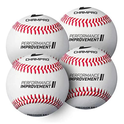 Training Baseball, Set of 4 White, 7.5-Inch