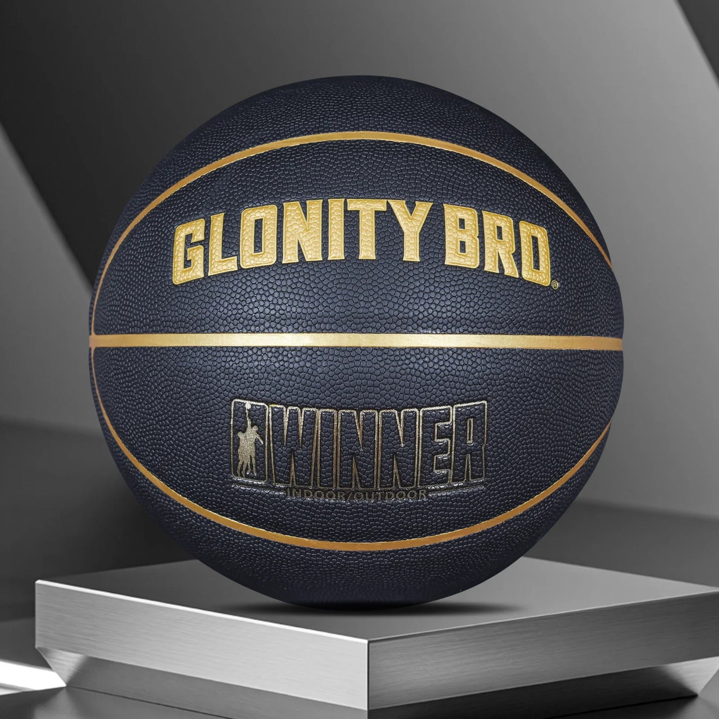 PU Composite Basketball Size7 Outdoor Indoor Match Training Ball For Youth Women Men Standard Basketball Black Gold High Quality
