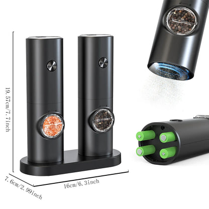 Electric Automatic Mill Pepper And Salt Grinder With LED Light Adjustable Coarseness Partner Manufacturers