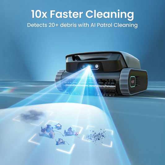 Refurbished AIPER Scuba V3 AI Vision Cordless Robotic Pool Cleaner, Include Wireless Charging Dock, Smart Waterline Parking & Featherlight Design, Micromesh Multi-Layer Filtration