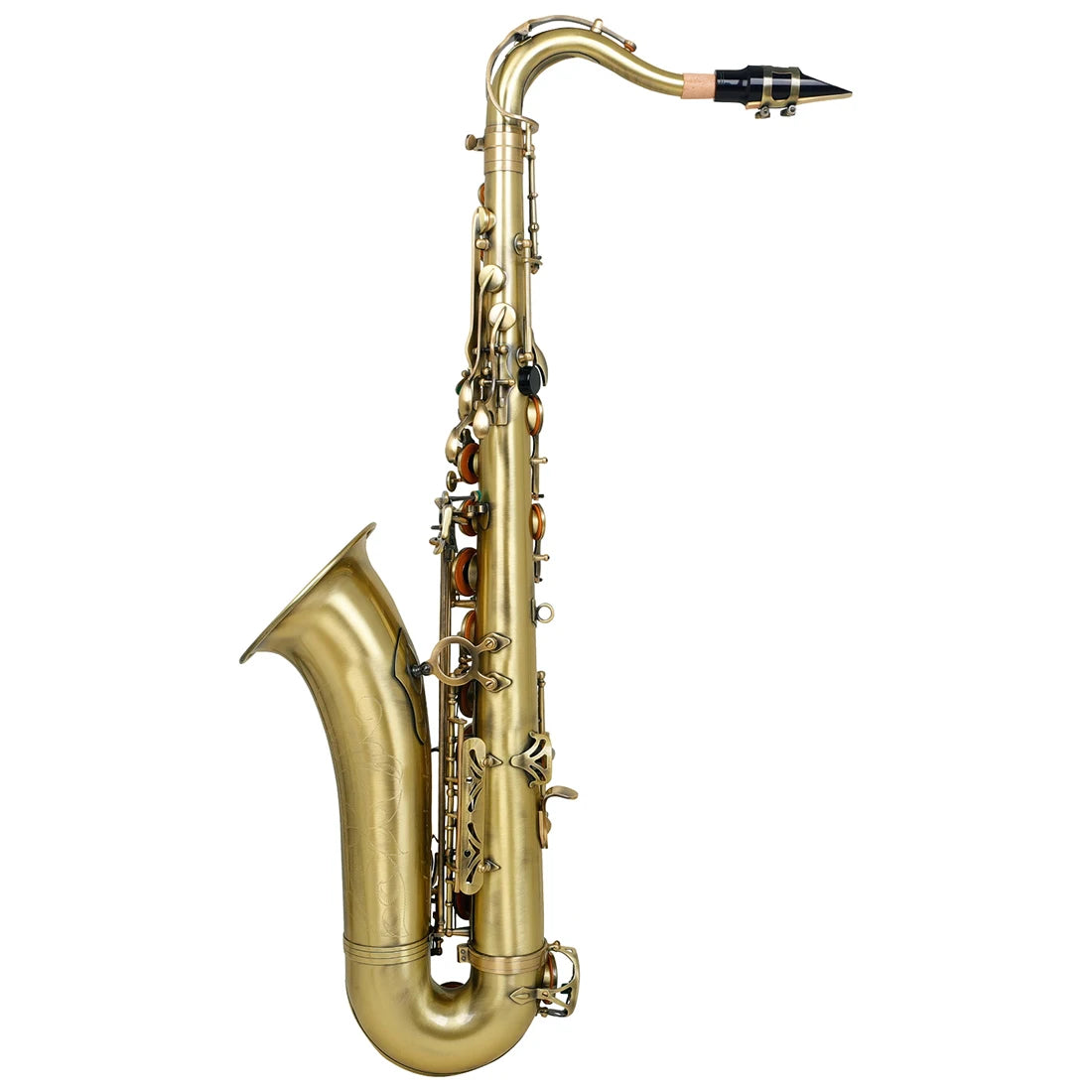 M MBAT Tenor Sax in Bb Professional Brass Saxophone Instrument in Bb Professional Concert Woodwind Instrument For Music Lovers Cyan Antique