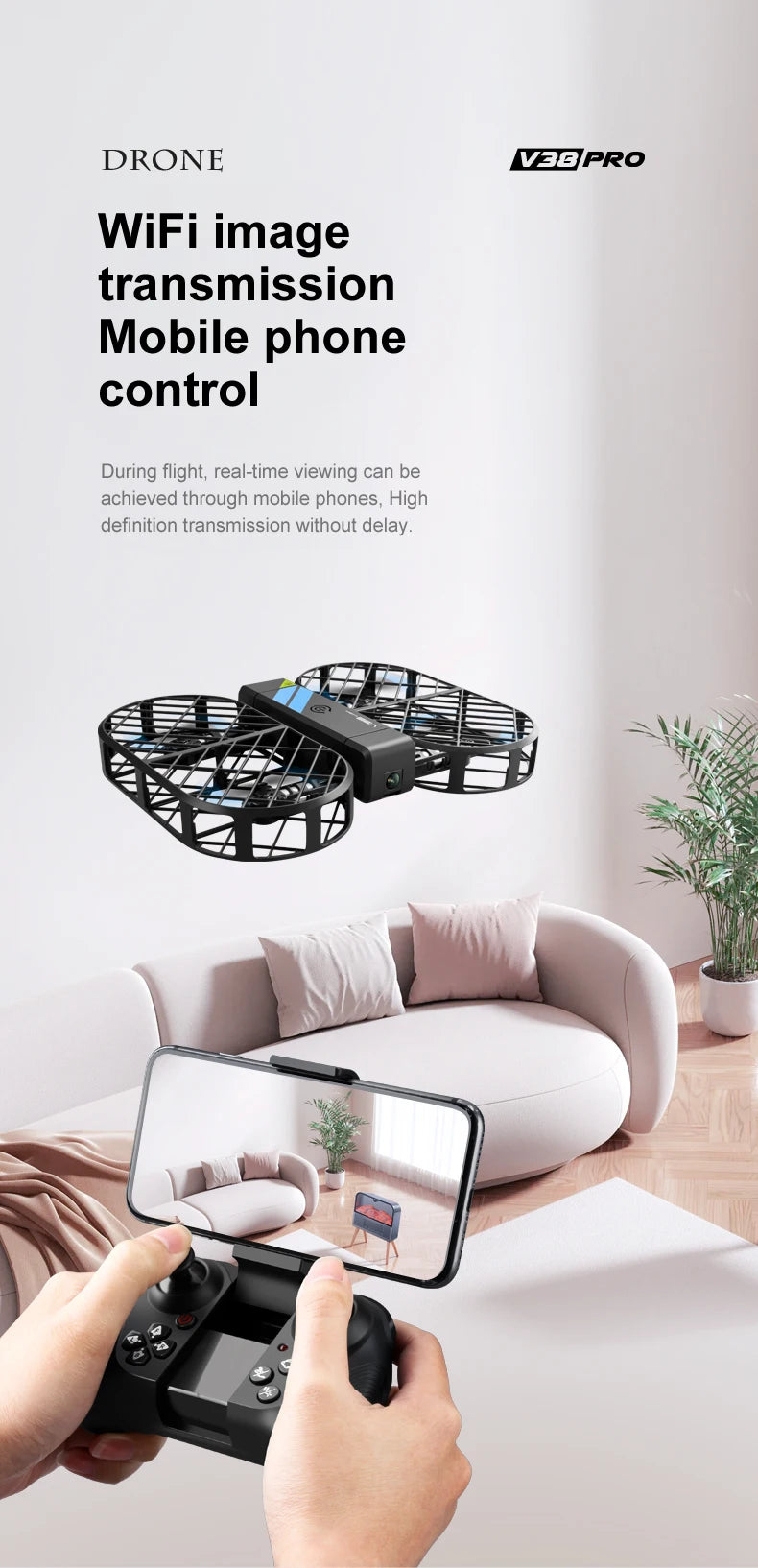 New 8K MINI RC Drone WIFI FPV Hover Camera Pocket Remote Control Helicopter WIFI FPV Foldable Quadcopter Toys Gift for Kids Boy