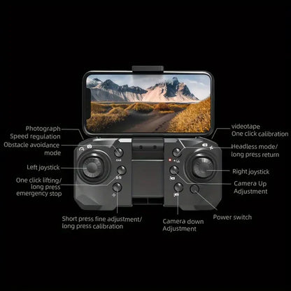 New Model Drone, Equipped with Three Cameras, High-definition Video Recording, Optical Flow Positioning, FPV, One-click Take-off And Landing, Optical Flow Positioning, Electrically Controlled Camera, Headless Mode, Three Flight Speed Settings