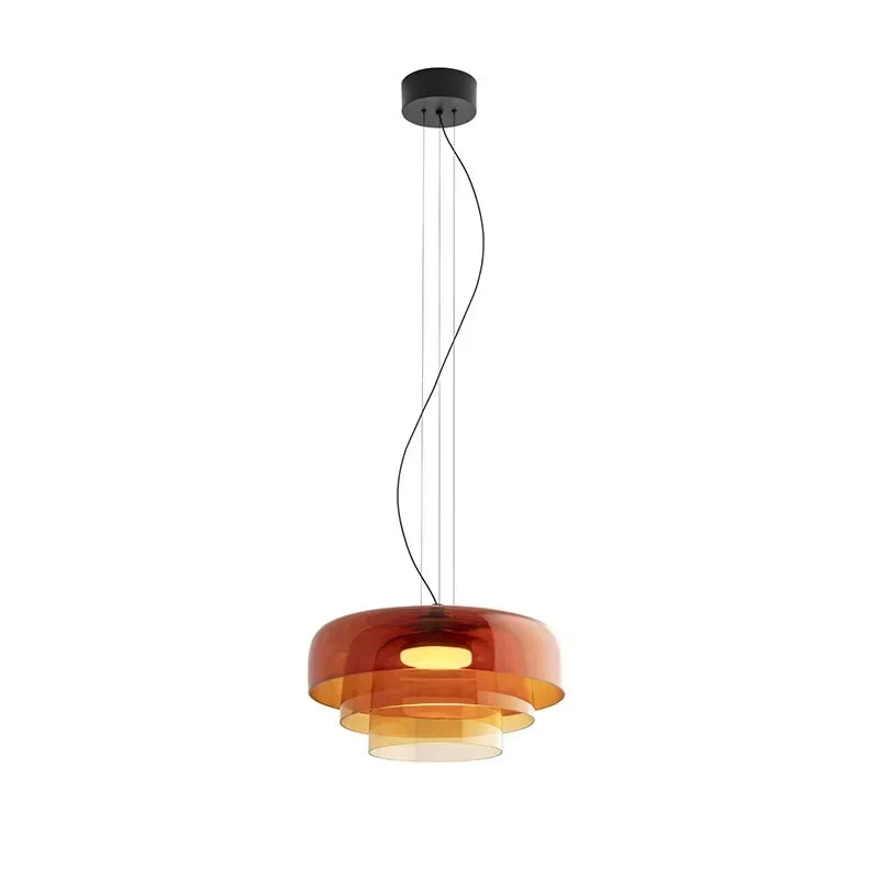 Scandinavian Restaurant High-End Glass Pendant Light Simple Study Bedroom Headboard Designer Art Glass Lamp