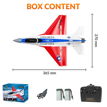 Volantex RC Airplane 2.4Ghz 2CH F16 Falcon With Cool Lights EPP Foam Airplan Gyro Stabilization System For Beginner 762-4RTF