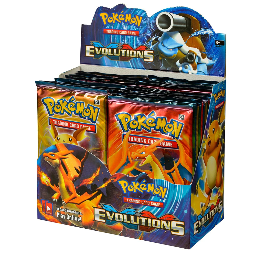360Pcs English Pokémon TCG: Evolutions Box Pokemon trade card 36 Pack Box