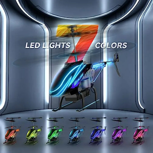 RC Helicopter, Remote Control Helicopter for with 30Mins Flight 2 Batteries,7+1 LED Light Modes, Altitude Hold, RC Toys for Boy