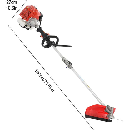 5-in-1 Multi-Function 52cc Gas Powered Garden Tool Set String Trimmer Edger Hedge Trimmer Pole Saw Brush Cutter
