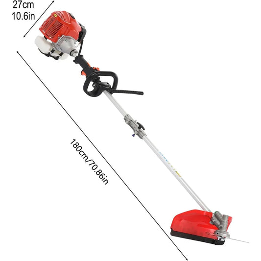 5-in-1 Multi-Function 52cc Gas Powered Garden Tool Set String Trimmer Edger Hedge Trimmer Pole Saw Brush Cutter
