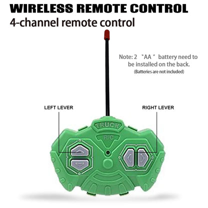 Remote control sanitation vehicle charging children's dump truck toy, RC remote control truck toy with light/sound effects 6 channel Clearing