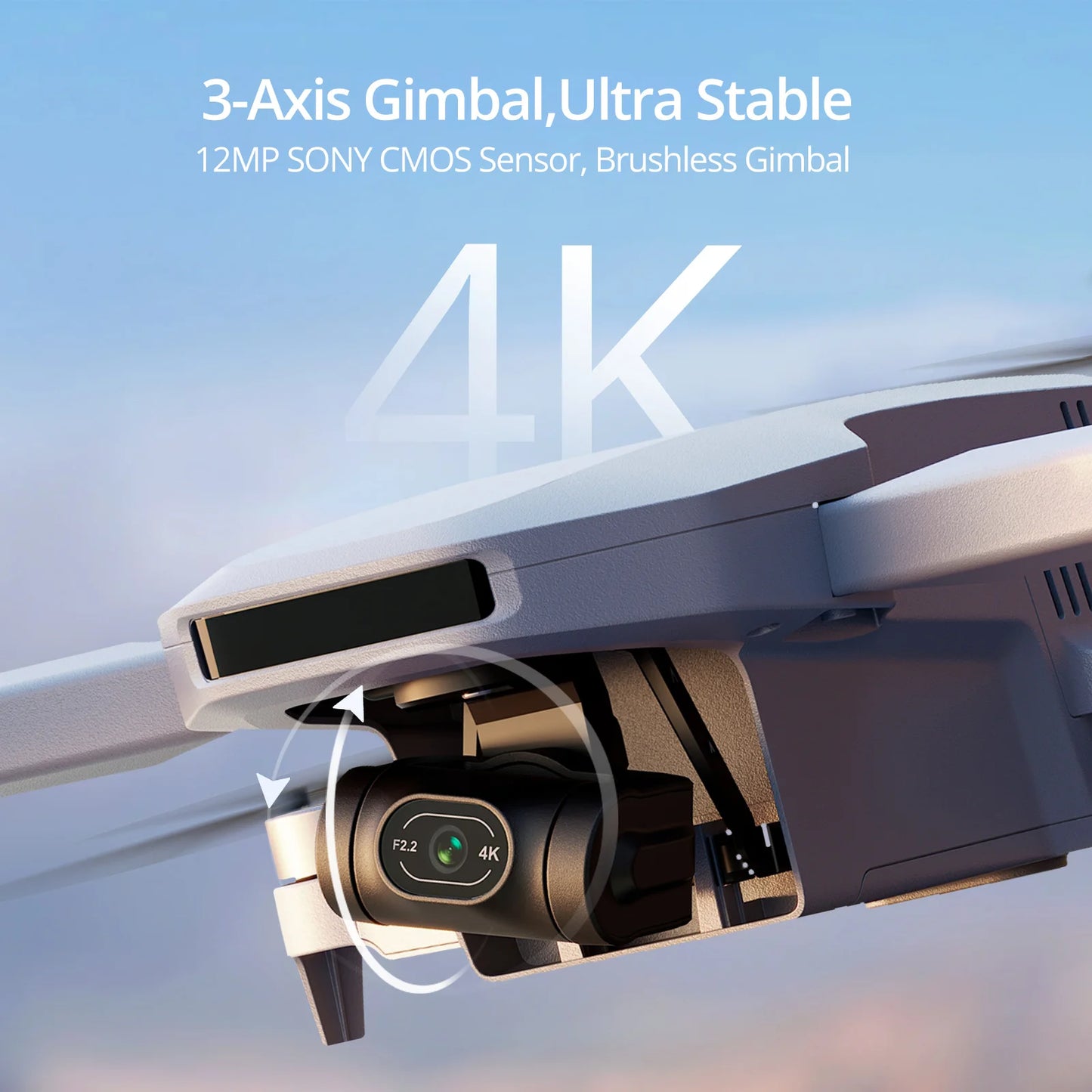 Potensic C0 Mini Drone 3 Axis Gimbal 6KM GPS 4K Professional Camera Drones Brushless RC Toy Quadcopter for Travel Gifts ATOM Fly More Combo