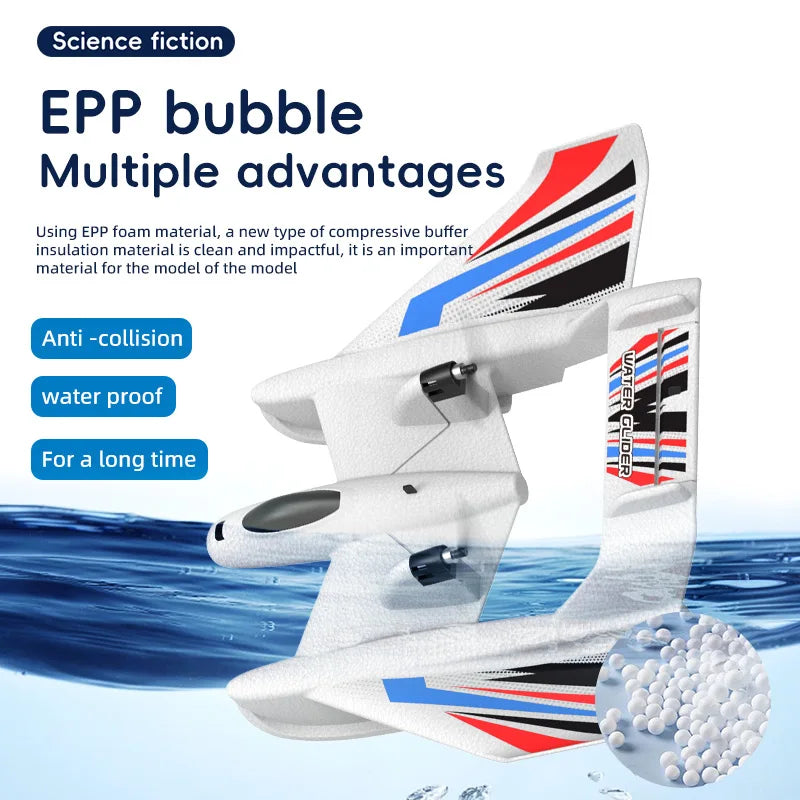 Amphibious Waterproof Gyro Stabilized RC Plane Boat EPP Foam Water Land Flying Airplane Fixed Wing Aircraft Toys Gift