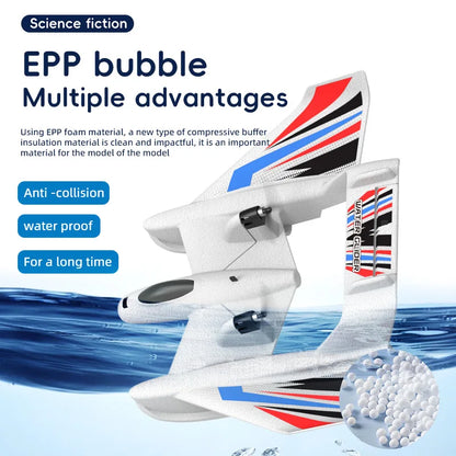 Amphibious Waterproof Gyro Stabilized RC Plane Boat EPP Foam Water Land Flying Airplane Fixed Wing Aircraft Toys Gift
