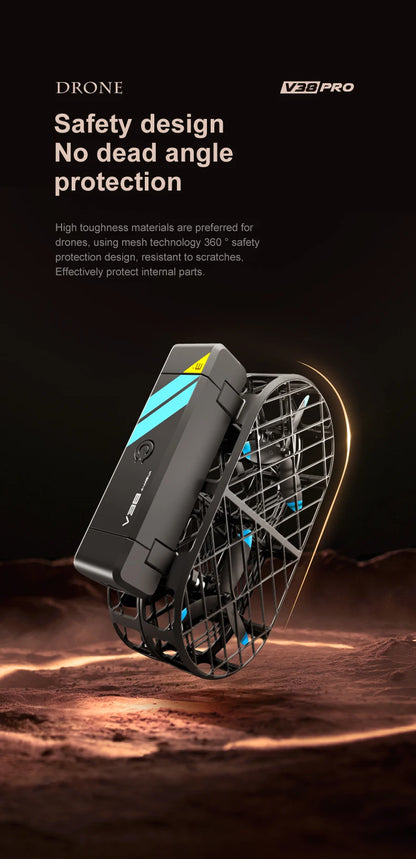 New 8K MINI RC Drone WIFI FPV Hover Camera Pocket Remote Control Helicopter WIFI FPV Foldable Quadcopter Toys Gift for Kids Boy