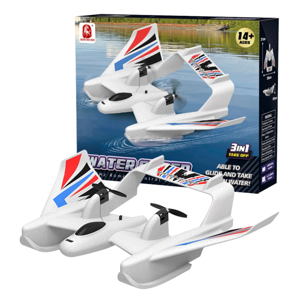 Amphibious Waterproof Gyro Stabilized RC Plane Boat EPP Foam Water Land Flying Airplane Fixed Wing Aircraft Toys Gift
