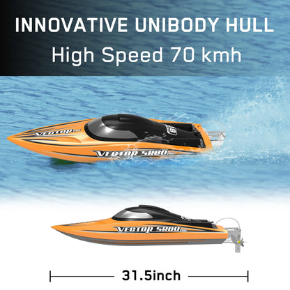 Volantex SR80 Pro RC Jet Boat,44mph High Speed Racing Yacht,All Metal Hardware Large RC Boat,ARTR Watercraft for Adults