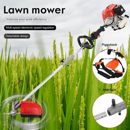 5-in-1 Multi-Function 52cc Gas Powered Garden Tool Set String Trimmer Edger Hedge Trimmer Pole Saw Brush Cutter