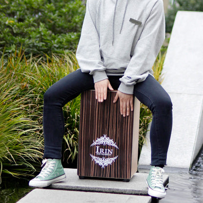 IRIN Cajon Box Drum Ebony Top Jazz Style Music Cajon Wooden Box Drums Musical Instrument Professional Percussion Instrument