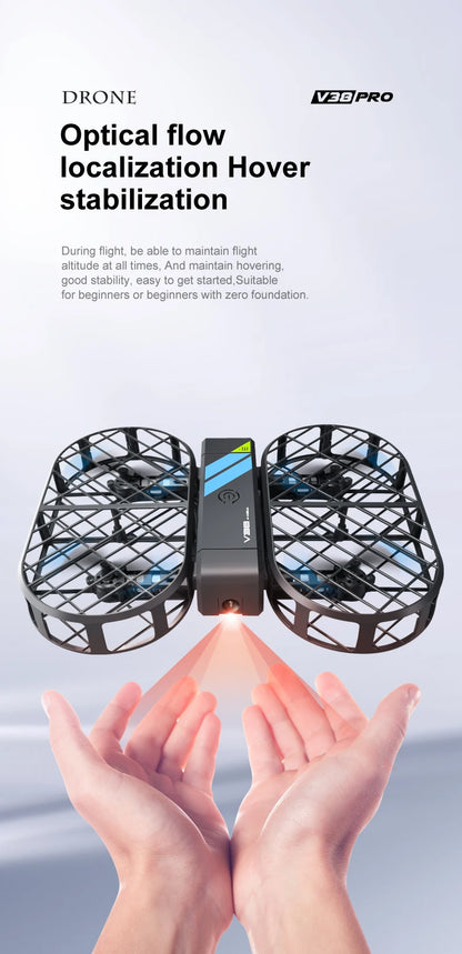 New 8K MINI RC Drone WIFI FPV Hover Camera Pocket Remote Control Helicopter WIFI FPV Foldable Quadcopter Toys Gift for Kids Boy