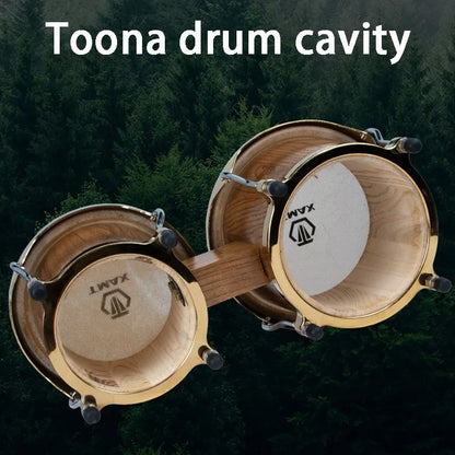 Professional Bongos 7 Inches 9 Inches Wooden Water Buffalo Leather African Bongo Drums Tambourine Rhythm Percussion Instrument