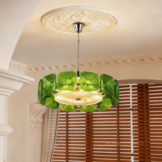 Murano Glass Chandelier French Mid-century Handblown Artistic Retro High-end Dimmable Pendant Light For Living Room Dining Room