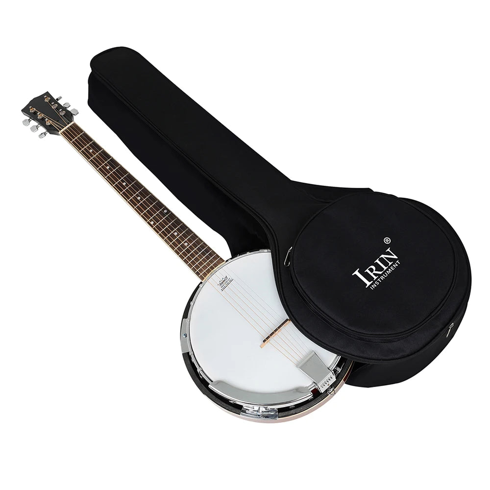 IRIN 5 Strings Banjo with Handbag High Quality Stringed Instrument with Banjo Accessories Traditional Guitar Adult Musical Gifts
