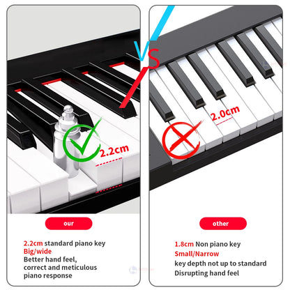 New Folding Piano 88 Keys Midi Musical Keyboard Professional Children's Music Instruments Adult Electronic Portable Synthesizer 61Key White