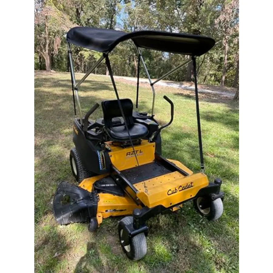 Sun Pro Series Lab Certified 50+ UPF Quick Release Sun Shade Canopy in Black for Zero Turn Lawn Mower - Fits Kubota, Bad Boy