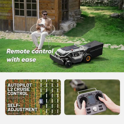 Customized S1 2WD 21'' Battery Remote Control Robotic Lawn Mower with Sensor Slope Control Suitable for Farm Lawns