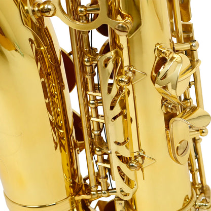 MBAT Alto Gold Saxophone Eb Brass Tube Saxophone with Gloves&Wiping Cloth Woodwind Instrument Saxophone Suitable for Playing Gold saxophone