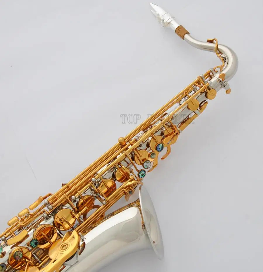 Professional Silver nickel C Melody Saxophone Abaone 2-Neck With Sax Metal Mouth 2025