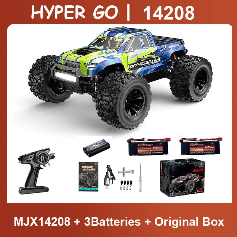 Hyper Go 14208 1:14 4WD RC Car Off-road Racing High Speed Brushless 2.4G Remote Control Car Truck Truck Electric Toy