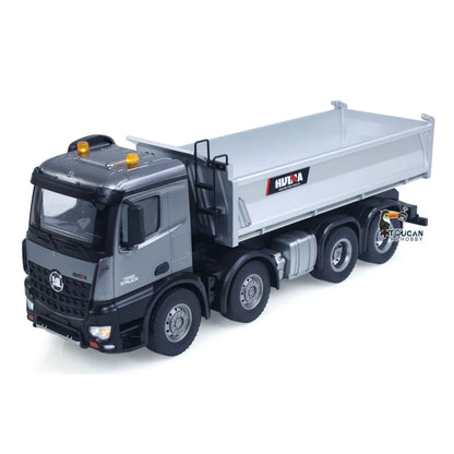 US Stock HUINA 1/14 Radio Dump Truck 12CH RC Contolled Tipper Finished Model Toy Gift RTR Light Sound Effects USB Charging Cable