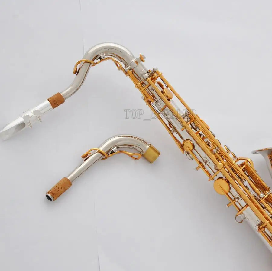 Professional Silver nickel C Melody Saxophone Abaone 2-Neck With Sax Metal Mouth 2025