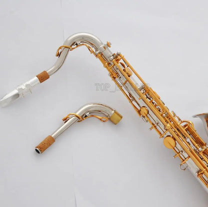 Professional Silver nickel C Melody Saxophone Abaone 2-Neck With Sax Metal Mouth 2025