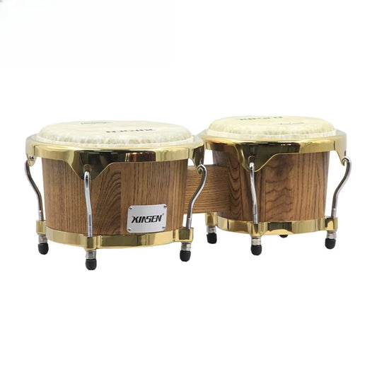 2025 Music Bongo Drums,Wholesale 7+8.5 Inches Thai Rubber Wood Percussion Instrument Bongo Drums