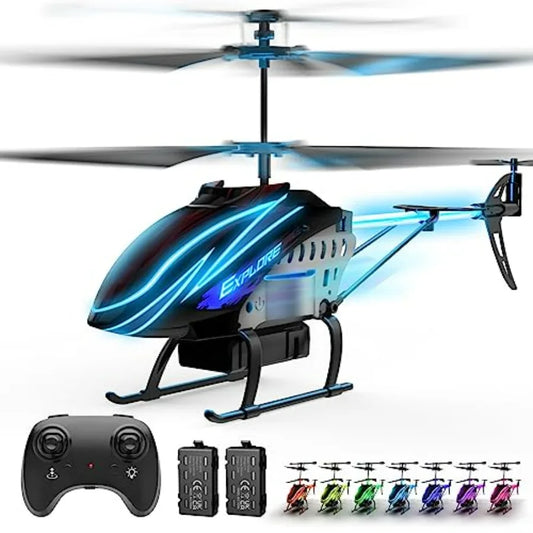 RC Helicopter, Remote Control Helicopter for with 30Mins Flight 2 Batteries,7+1 LED Light Modes, Altitude Hold, RC Toys for Boy