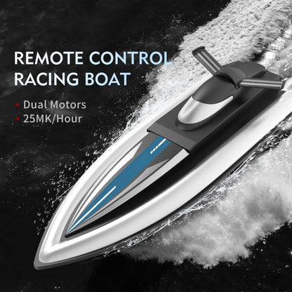 Electric RC Boat Waterproof 2.4G Kids Remote Control Speedboat 4 Channels High Speed Racing Boat Rechargeable Electric RC Boat