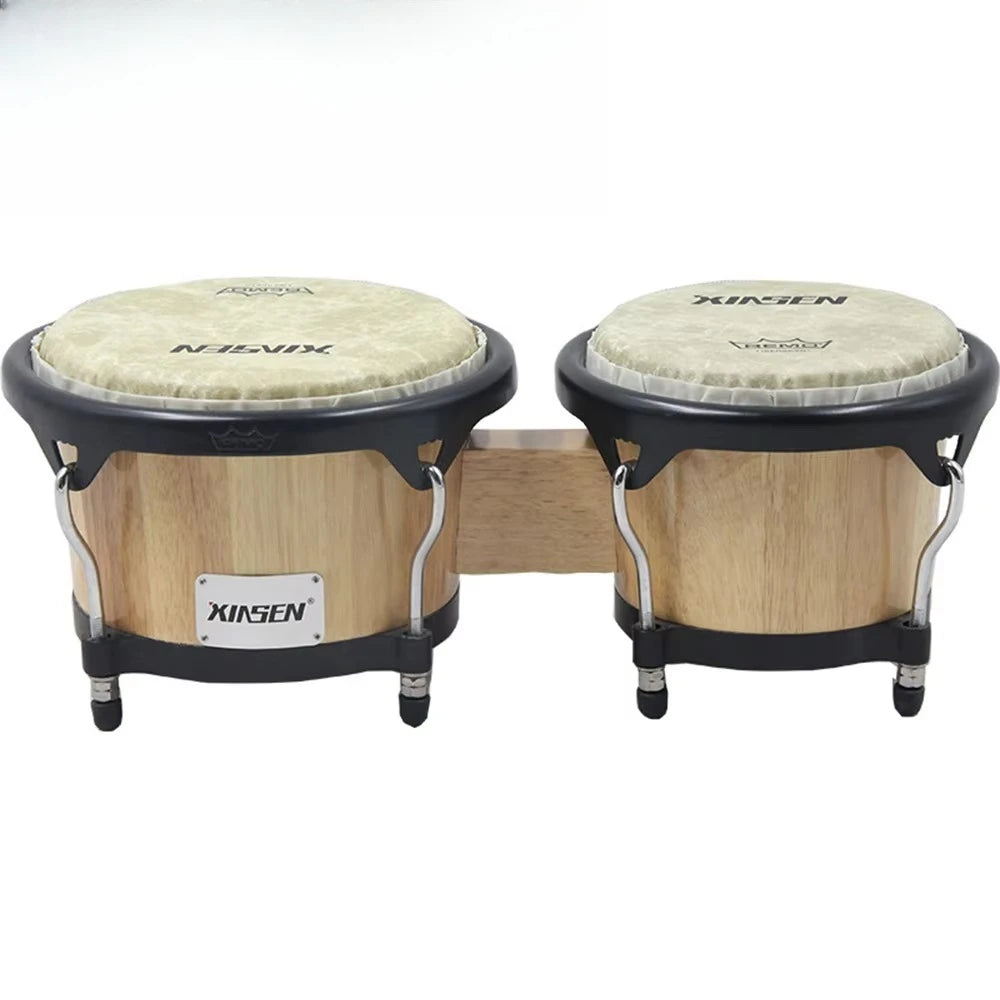 2025 Music Bongo Drums,Wholesale 7+8.5 Inches Thai Rubber Wood Percussion Instrument Bongo Drums