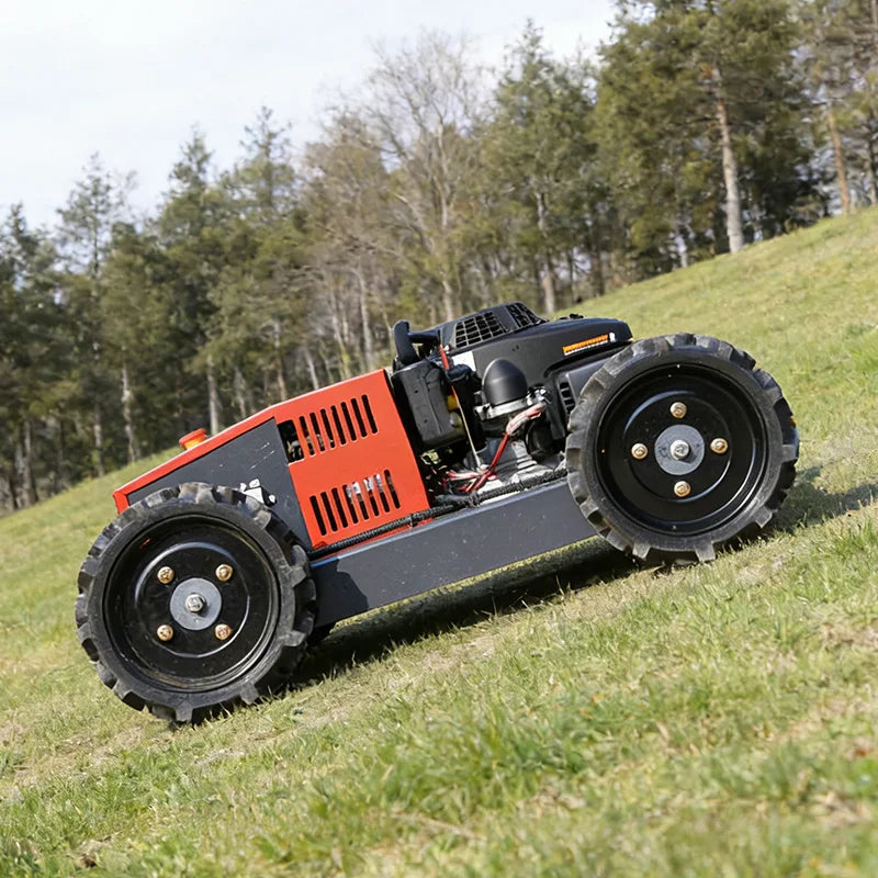 Customized all terrain four-wheel weed lawnmower remote control orchard lawn cleaning machine