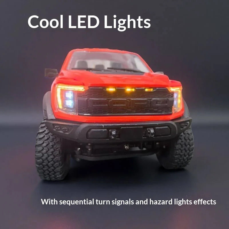 New F-150 Rc Car 1:12 Scale 4wd Off-Road Pickup Truck Full Metal Gearbox Realistic Open Doors Cruise Control Rc Vehicle