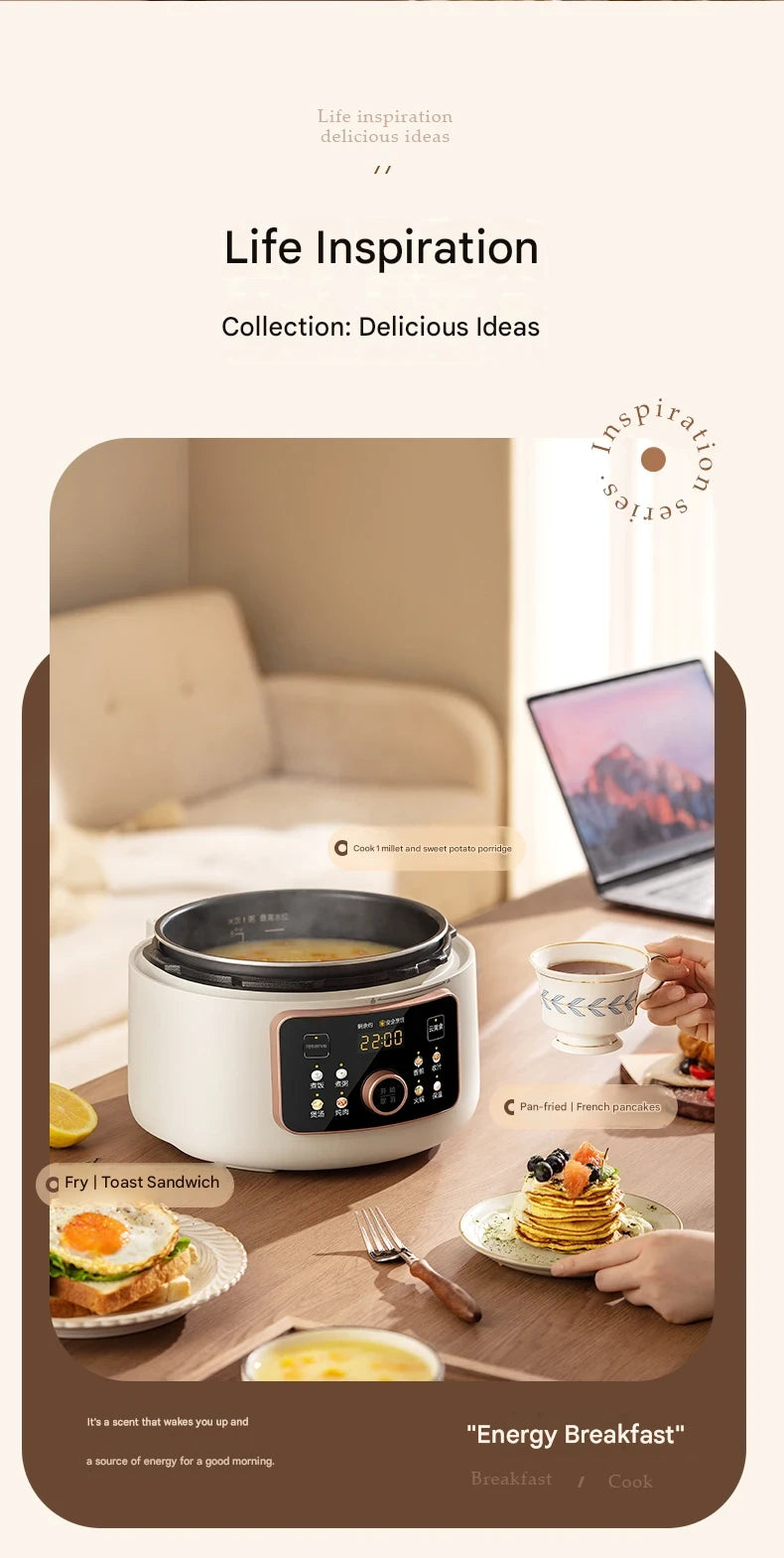 4L220V Electric Kitchen Appliance Pots Cooking Pressure Cooker Multifunctional Household Intelligent Multicooker-cooker Multi