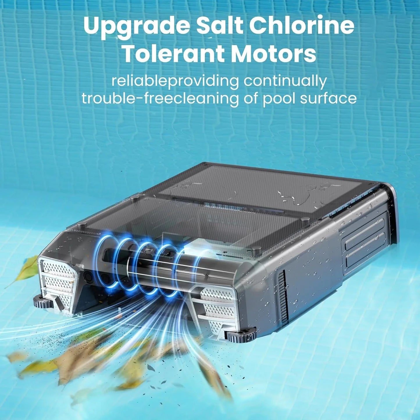 2026 Upgraded Solar Pool Skimmer 24 Hours Robotic Pool Cleaner with Remote Control Smart Obstacle Avoidance Dual Charging Option