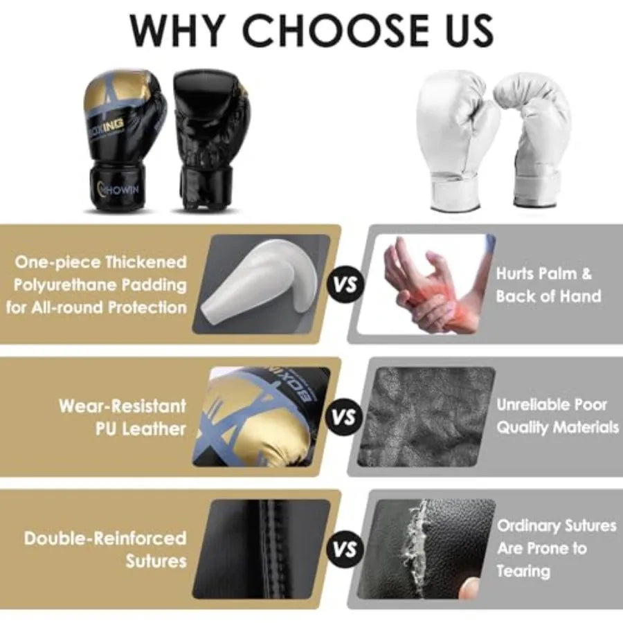 Boxing Gloves, / - Boxing Gloves for Men and Women with Boxing Wraps for Heavy Bag, MMA, Muay Thai, Sparring Training