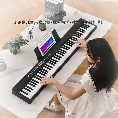 New Musical Keyboard Folding Piano 88 keys Professional Synthesizer Instrument Midi Digital Foldable Electronic Organ for Adult 61Key Black